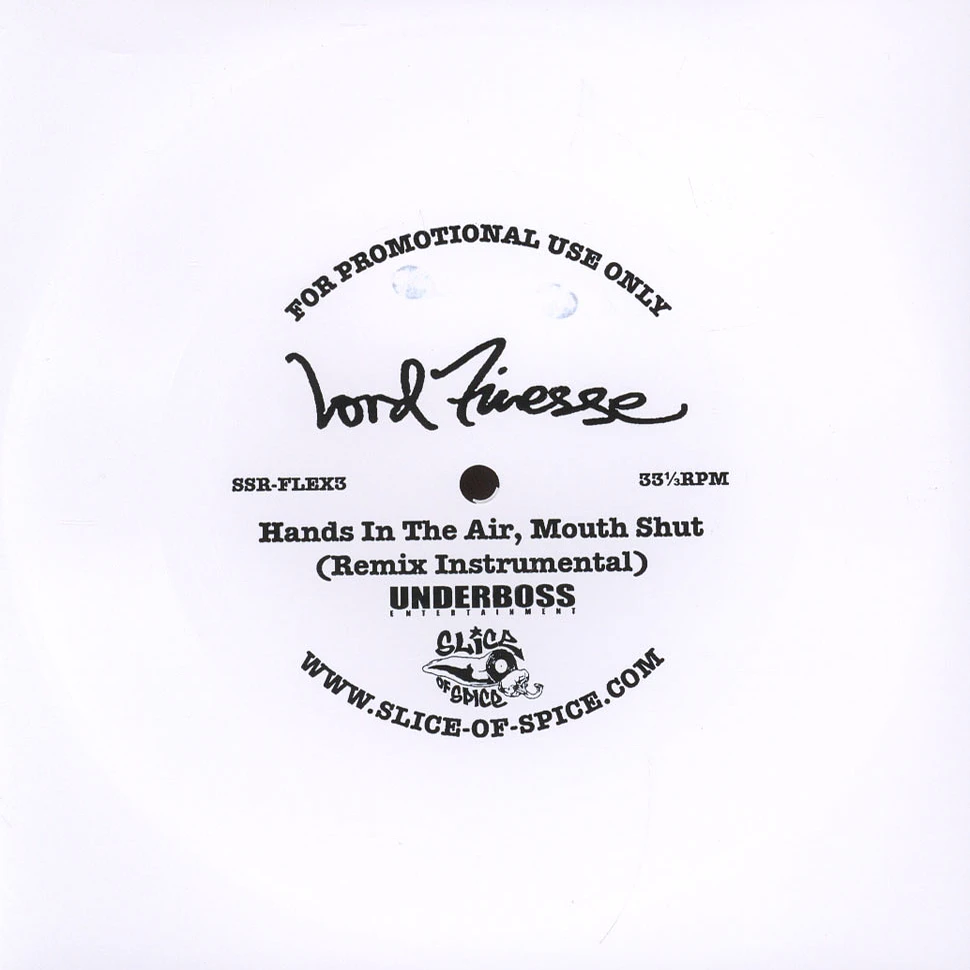 Lord Finesse - Hands In The Air, Mouth Shut Remix Flexi Disc