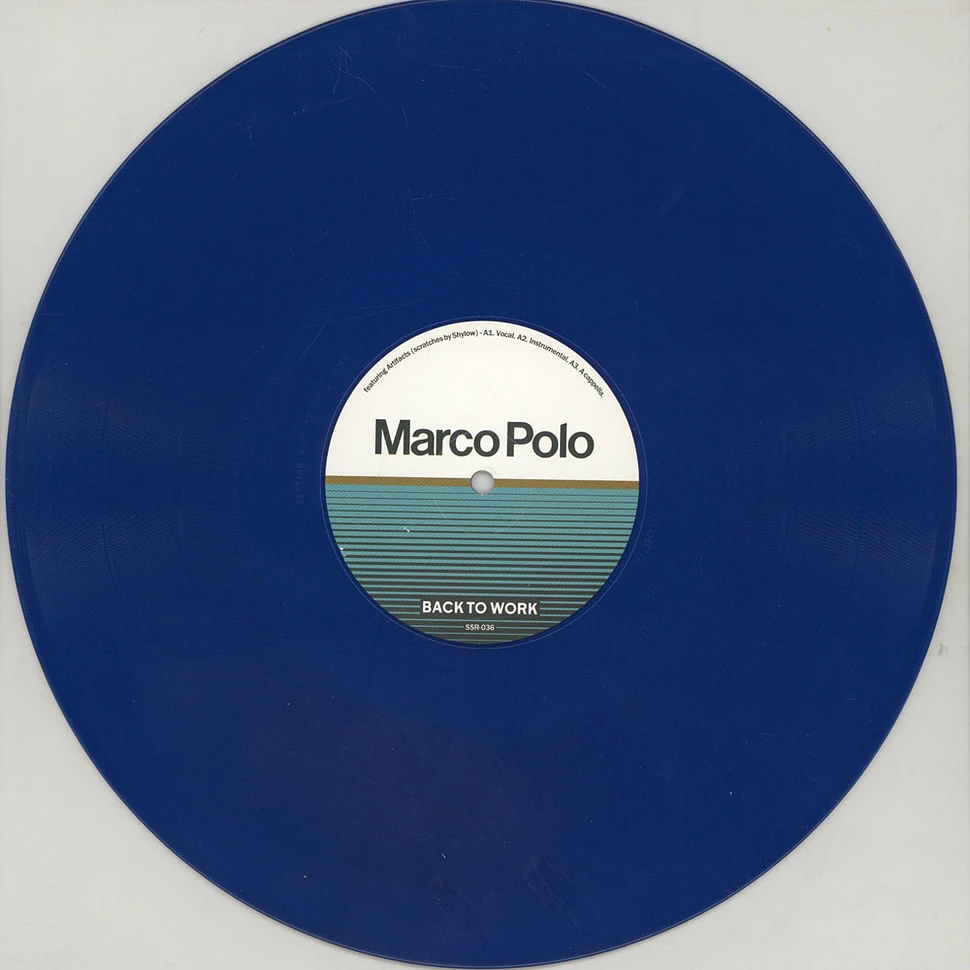 Marco Polo - Back To Work / I Refuse Blue Vinyl Double Pack