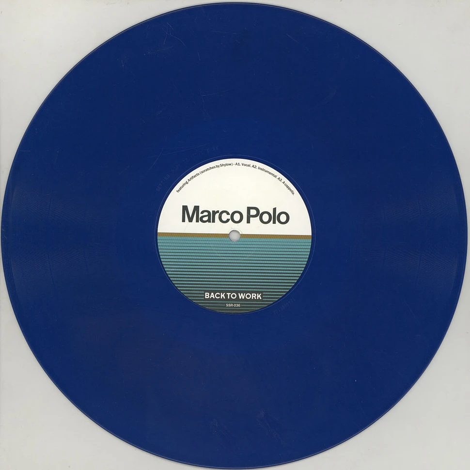 Marco Polo - Back To Work / I Refuse Blue Vinyl Double Pack