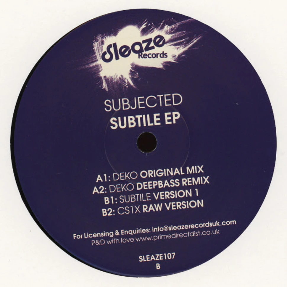 Subjected - Subtile EP