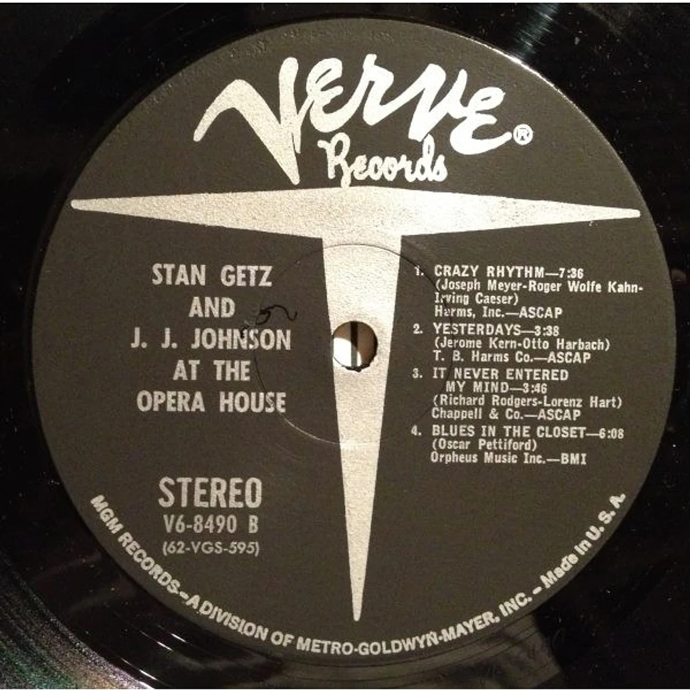 Stan Getz And J.J. Johnson - At The Opera House