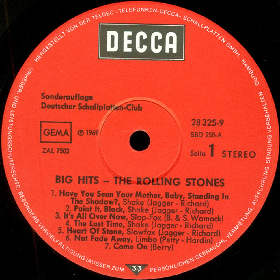 The Rolling Stones - Big Hits