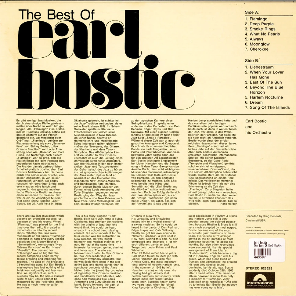 Earl Bostic - The Best Of Earl Bostic