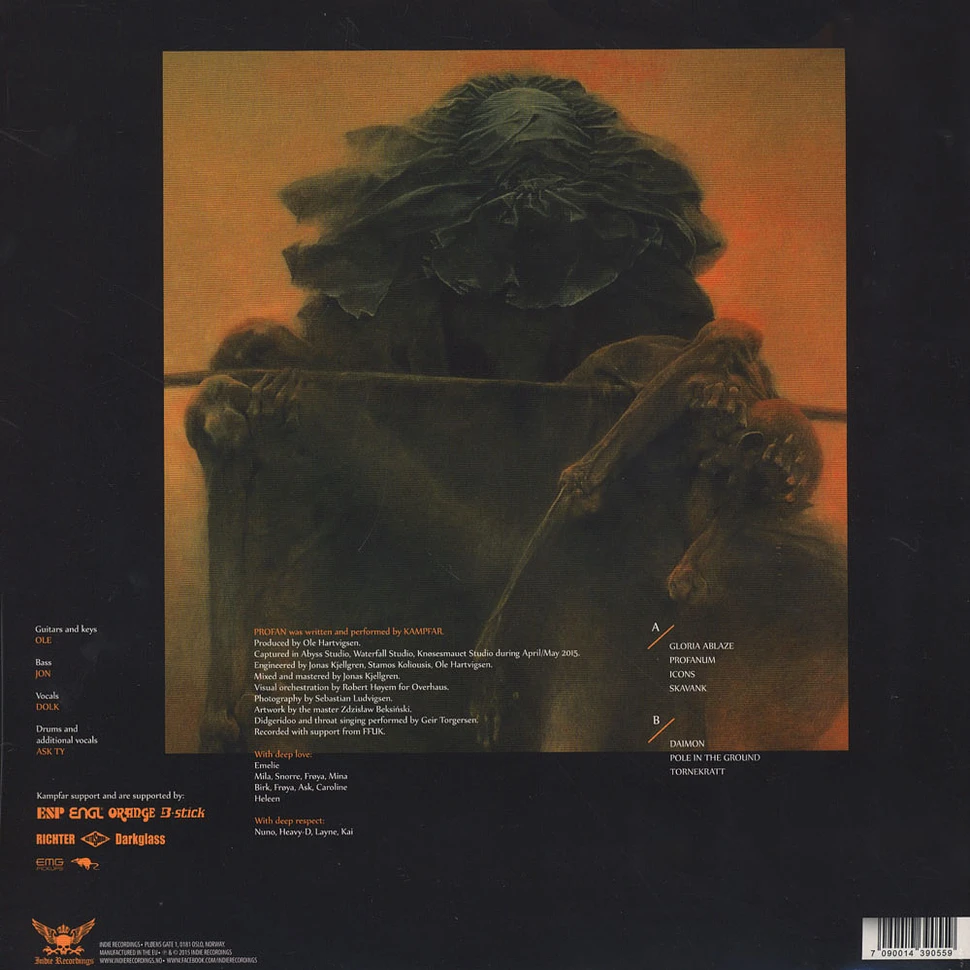 Kampfar - Profan Yellow Orange Splatter Vinyl Edition
