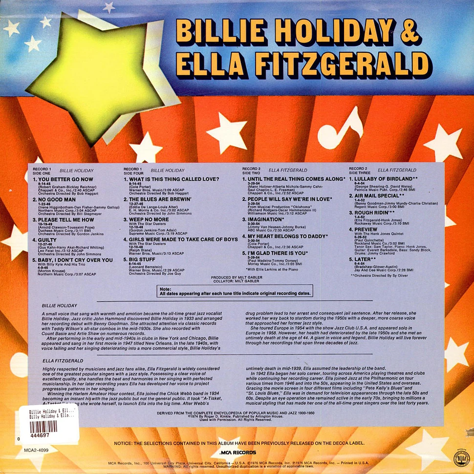 Billie Holiday & Ella Fitzgerald - Billie Holiday & Ella Fitzgerald