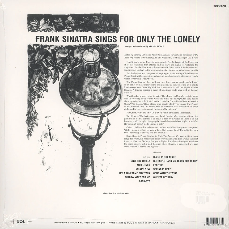 Frank Sinatra - Only The Lonely 180g Vinyl Edition