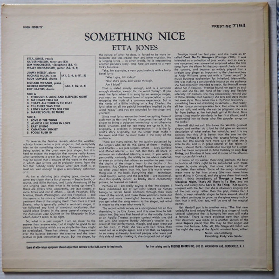 Etta Jones - Something Nice