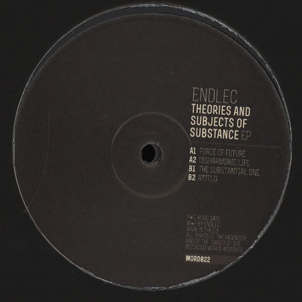 Endlec - Theories And Subjects Of Substance EP