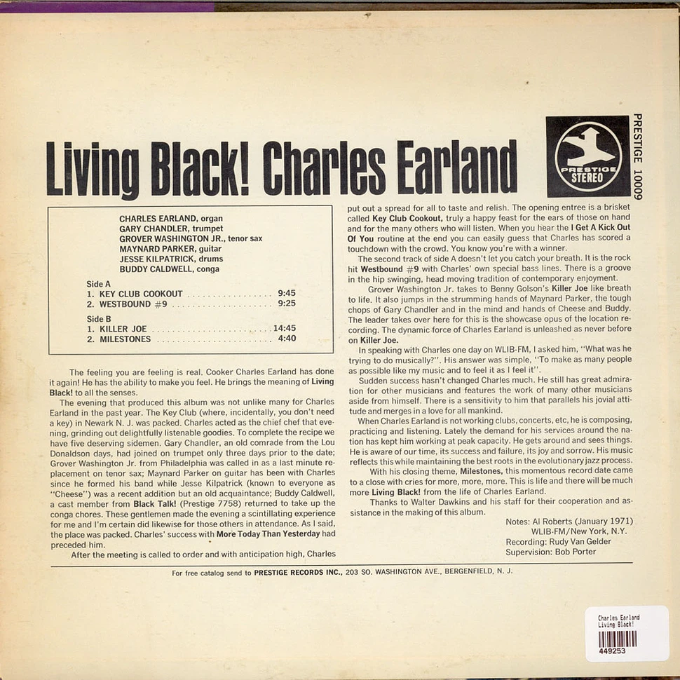 Charles Earland - Living Black! (Recorded LIVE! At The Key Club, Newark, N.J.)