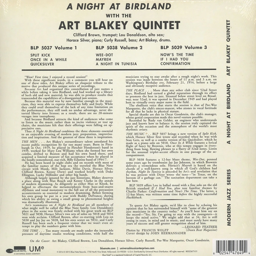 Art Blakey - Night At Birdland With Art Blakey Quintet Volume 1