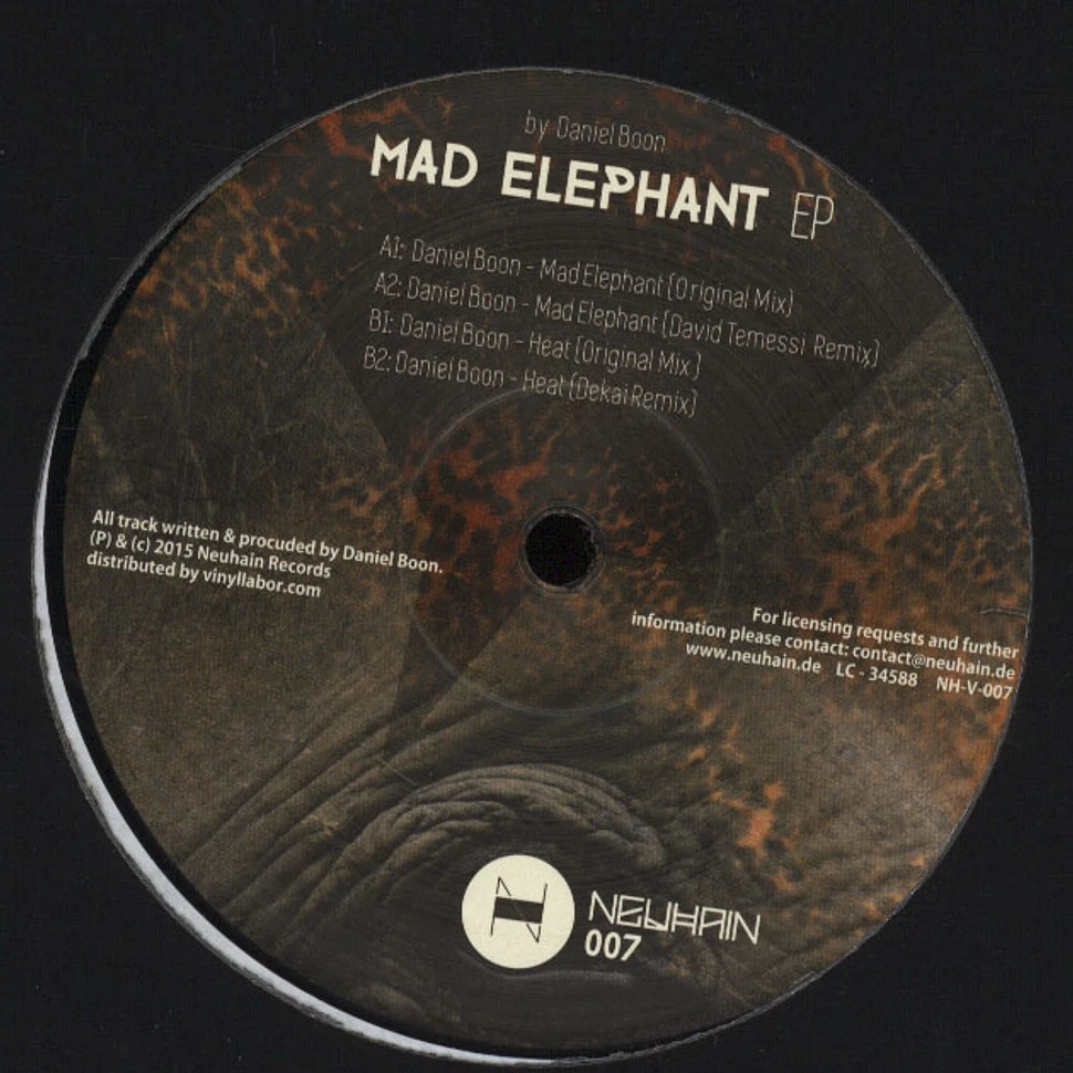 Daniel Boon - Mad Elephant EP