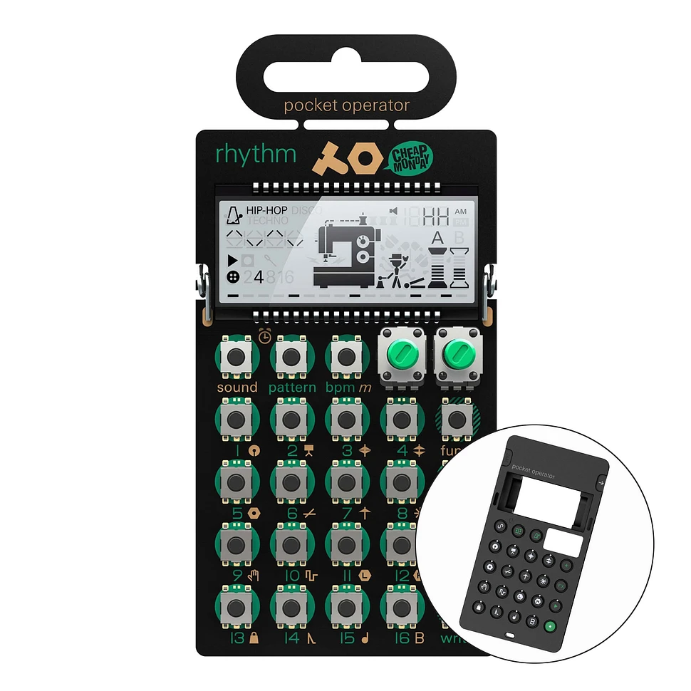 Teenage Engineering x Cheap Monday - Pocket Operator PO-12 Rhythm (Drum Machine) + CA-12 Pro Case for PO-12 Bundle