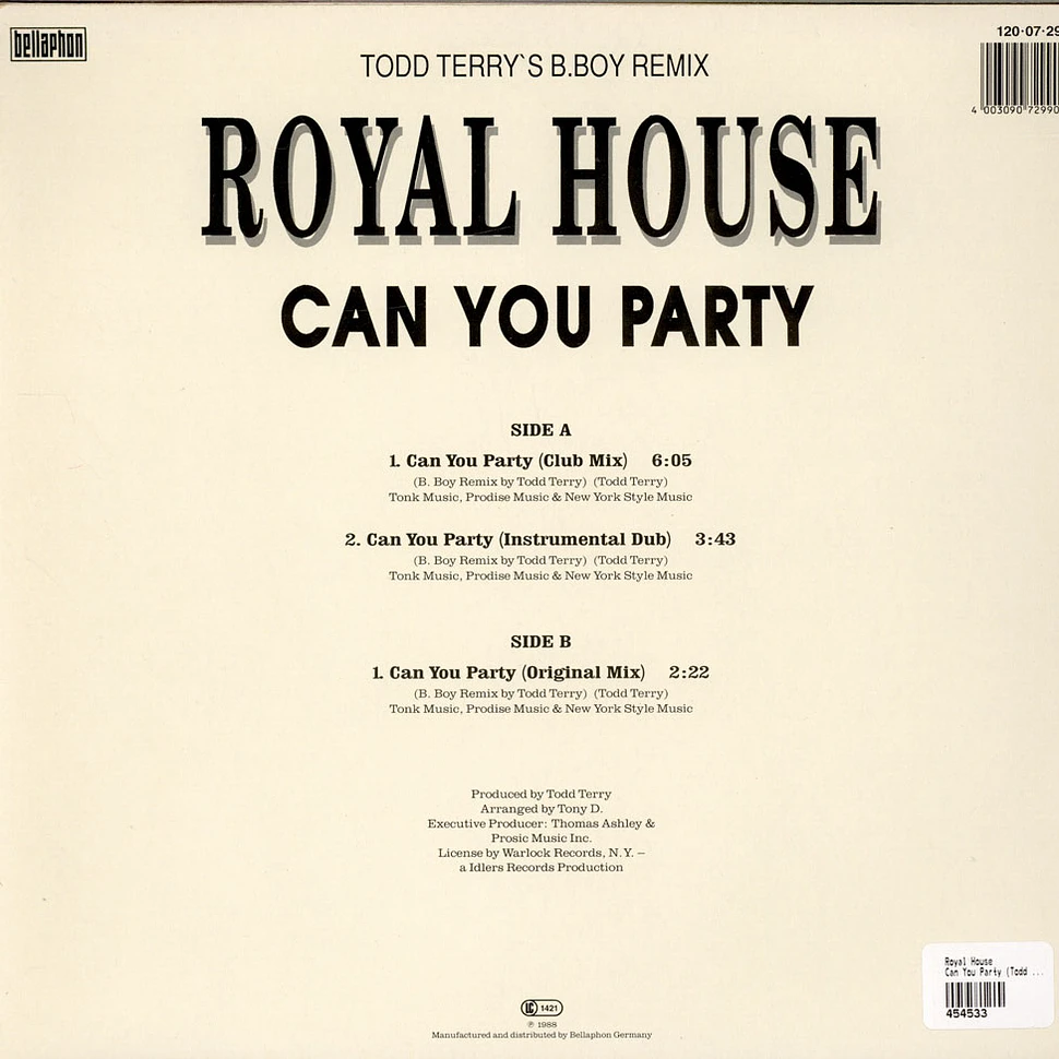 Royal House - Can You Party (Todd Terry's B.Boy Remix)