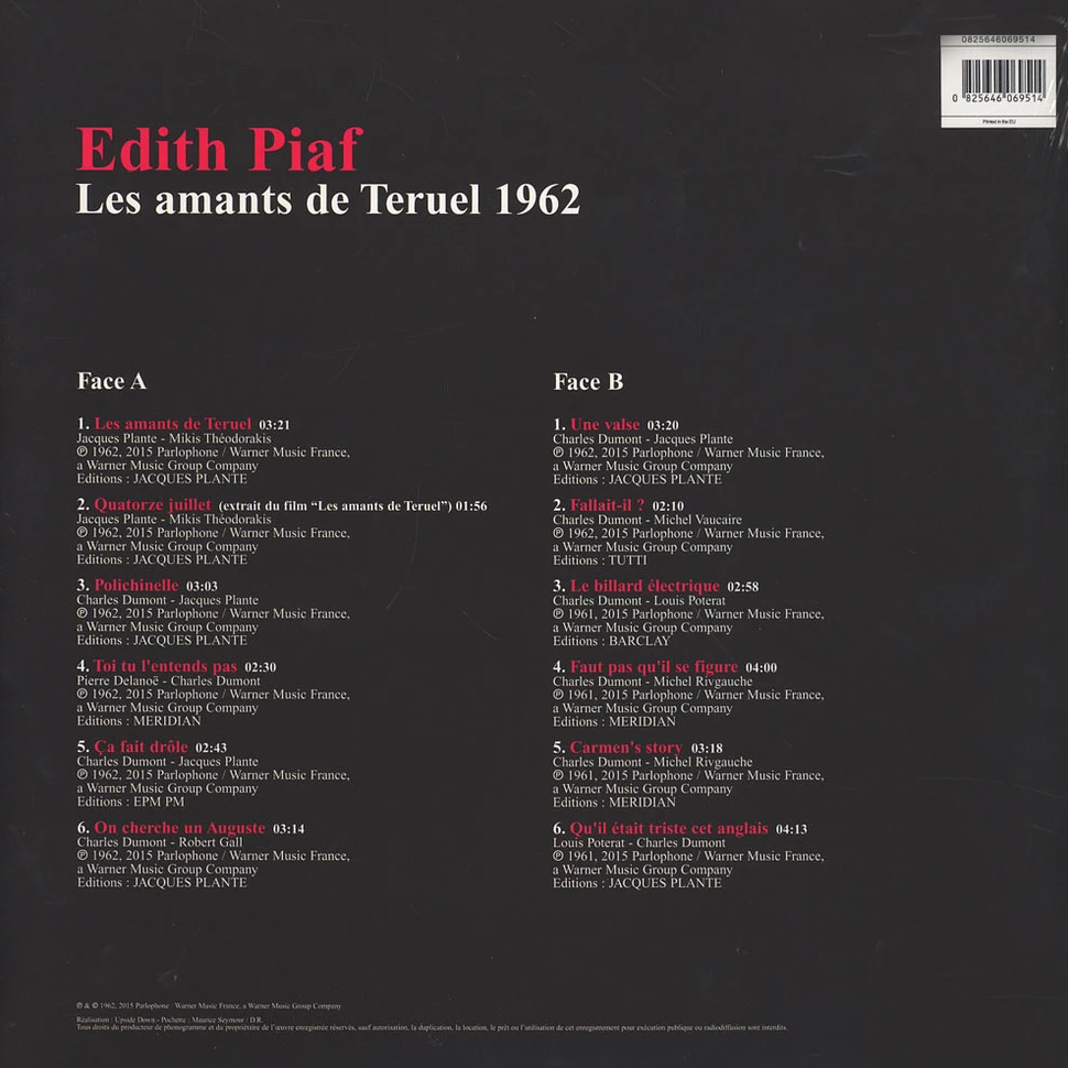 Edith Piaf - Les Amants De Teruel