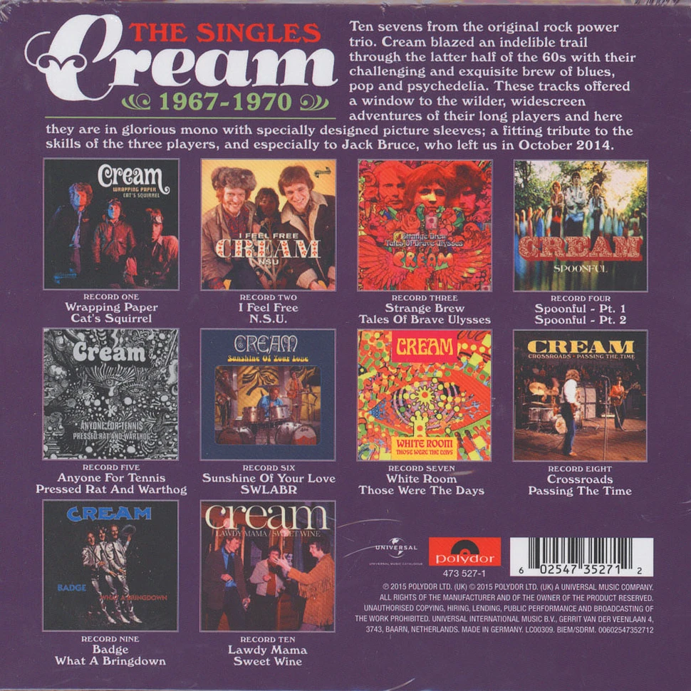 Cream - The Singles 1967-1970