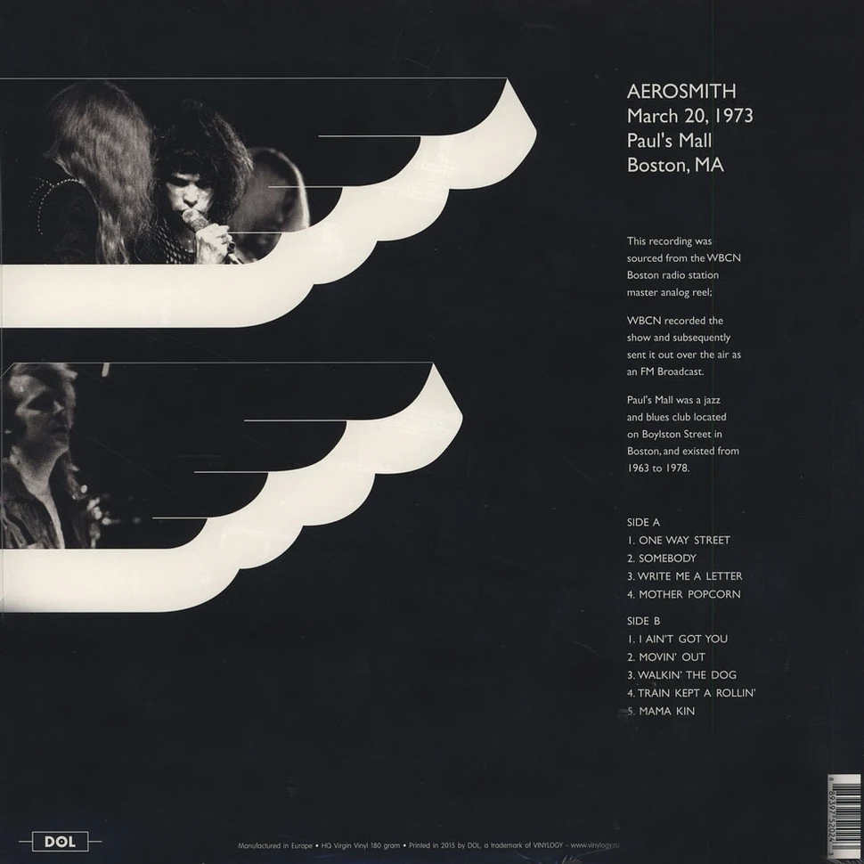 Aerosmith - Live At Paul's Mall, Boston, MA - March 20, 1973 180g Vinyl Edition