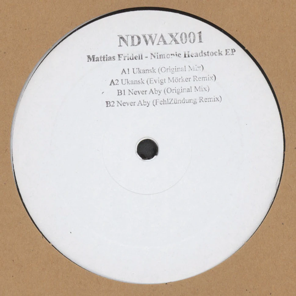Mattias Fridell - Nimonic Headstock EP
