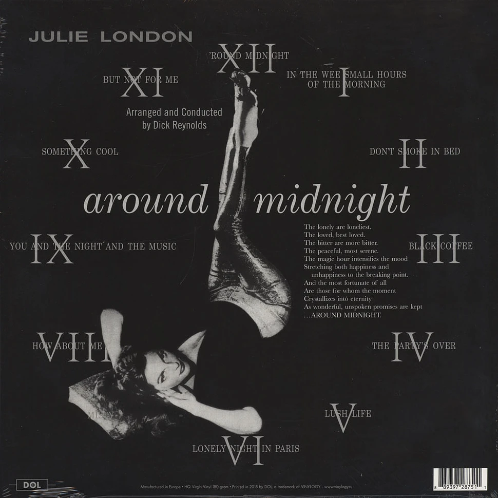 Julie London - Around Midnight 180g Vinyl Edition