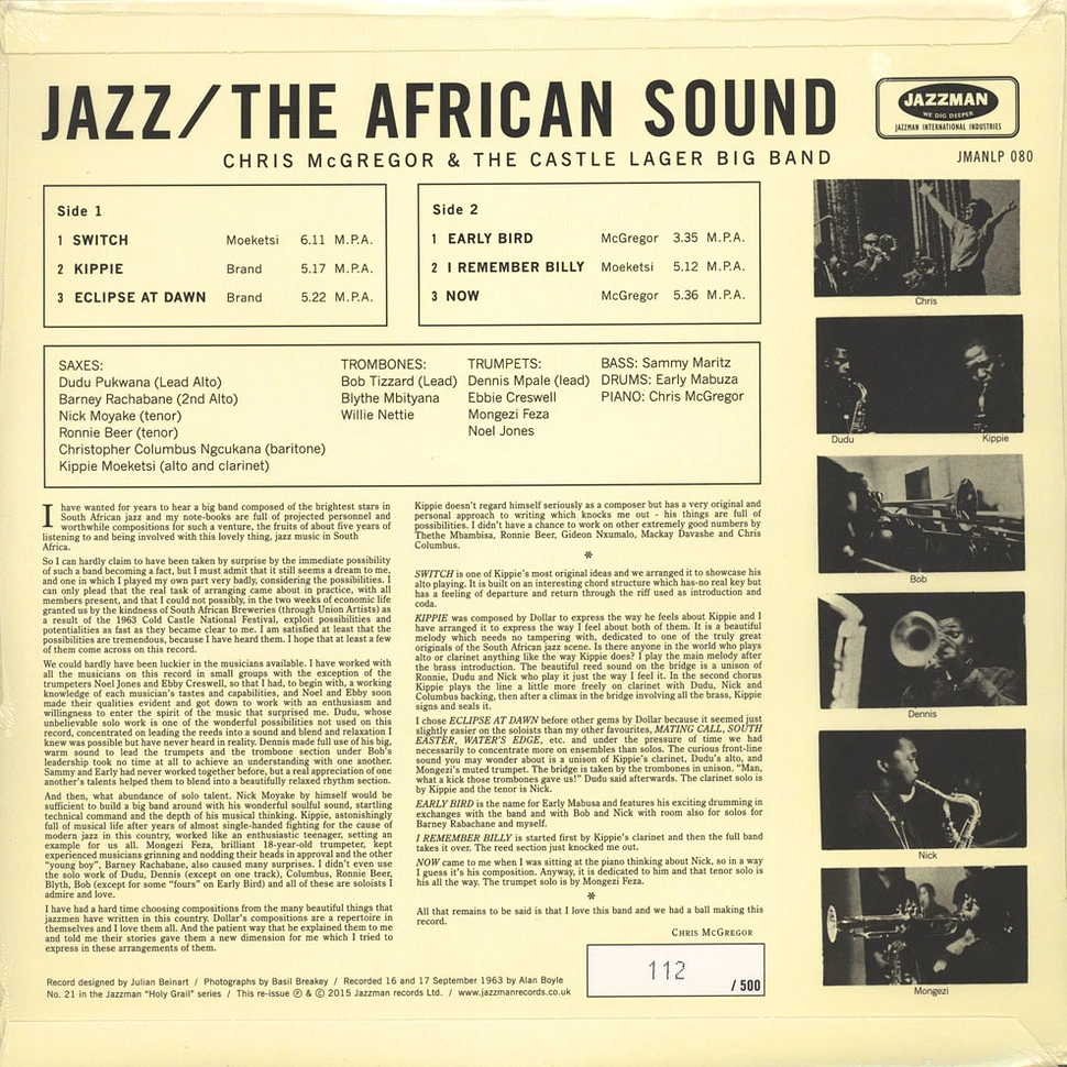 Chris McGregor & The Castle Lager Big Band - Jazz: The African Sound