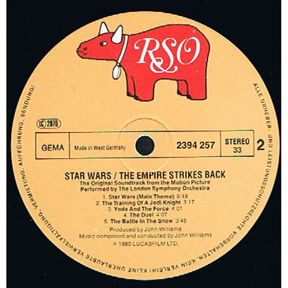 John Williams , The London Symphony Orchestra - Star Wars: The Empire Strikes Back (The Original Soundtrack From The Motion Picture)