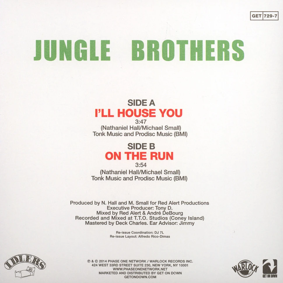 Jungle Brothers - I'll House You / On The Run