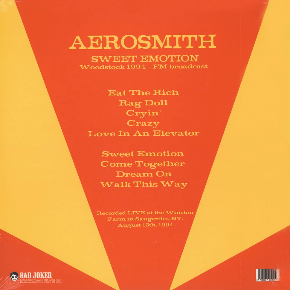 Aerosmith - Sweet Emotion - The Woodstock 1994 Broadcast