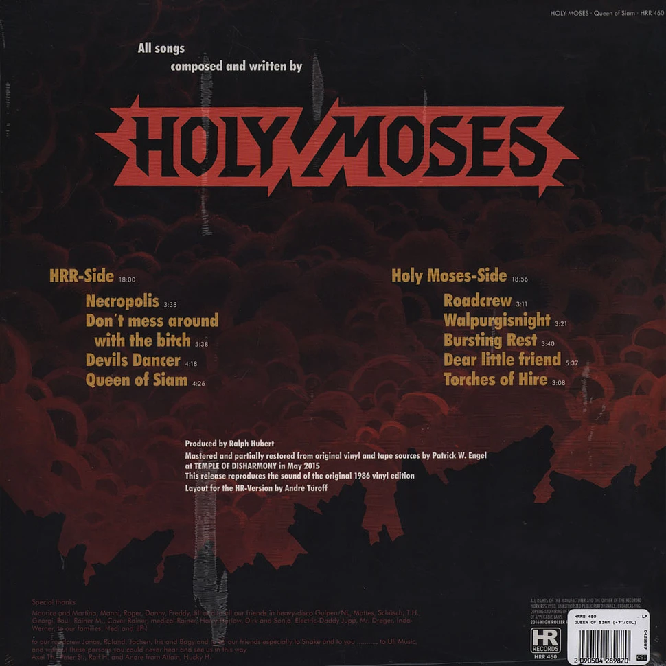 Holy Moses - Queen Of Siam Colored Vinyl Edition