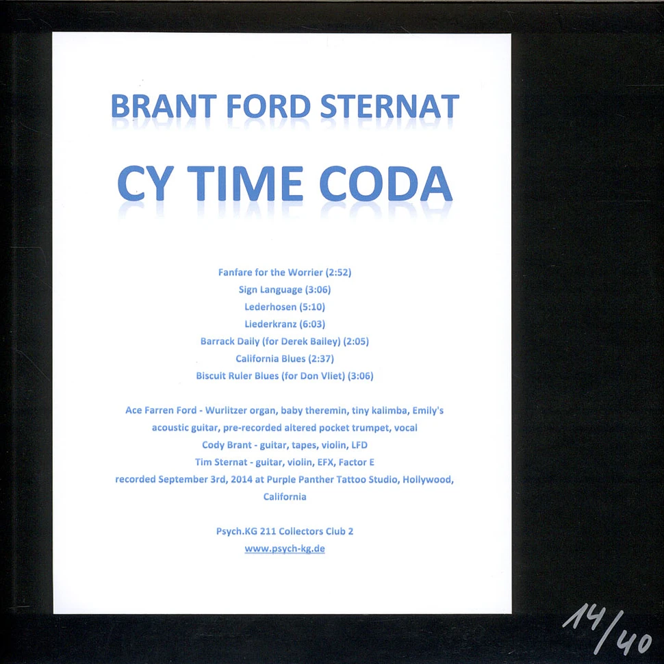 Cody Brant / Ace Farren Ford / Tim Sternat - Cy Time Coda (Collectors Club Part 2)
