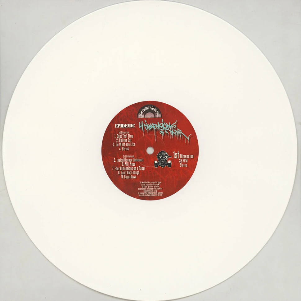 Epidemic - 4 Dimensions On A Paper Red & White Vinyl Edition