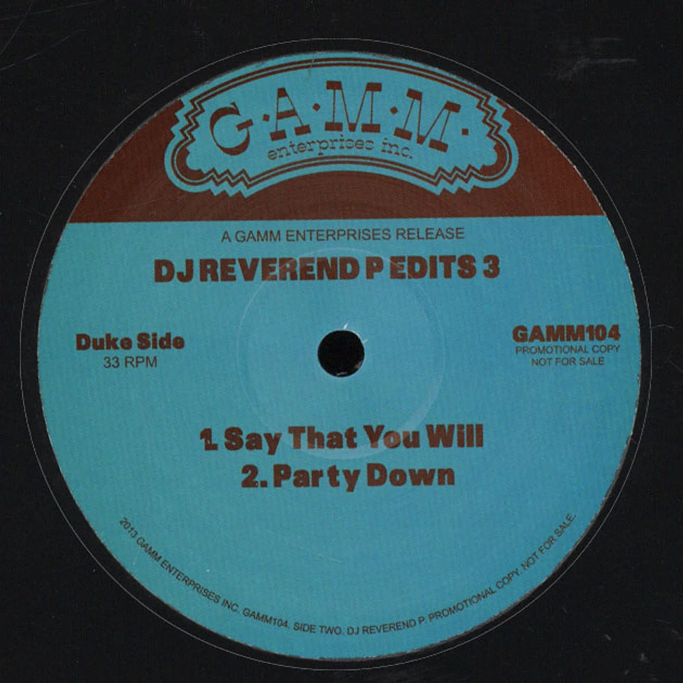 DJ Reverend P - Edits Pt. 3