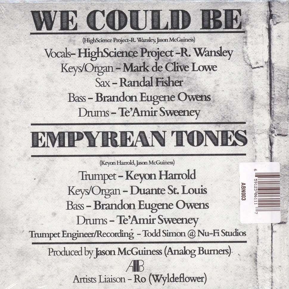 Jason McGuiness / Keyon Harrold - We Could Be / Empyrean Tones