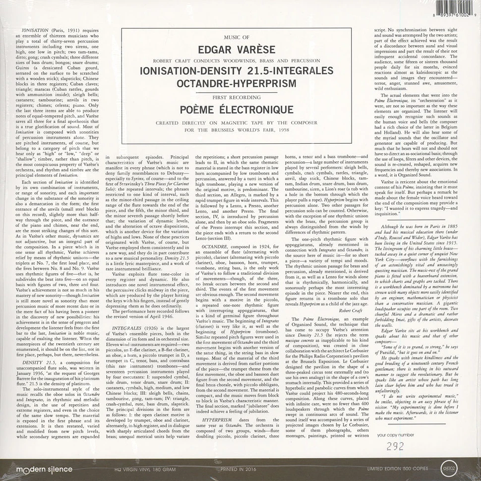 Edgard Varèse - Music of Edgar Varèse Volume 1