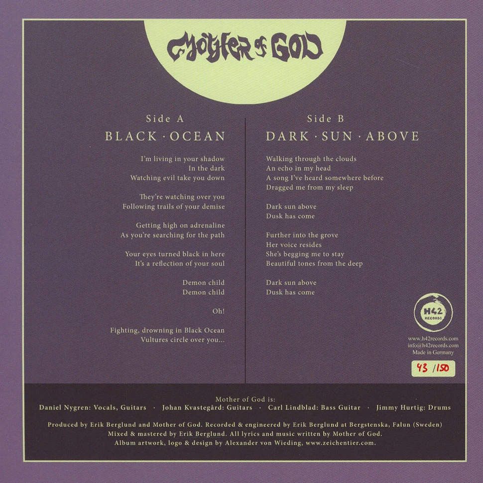 Mother Of God - Black Ocean Black Vinyl Edition