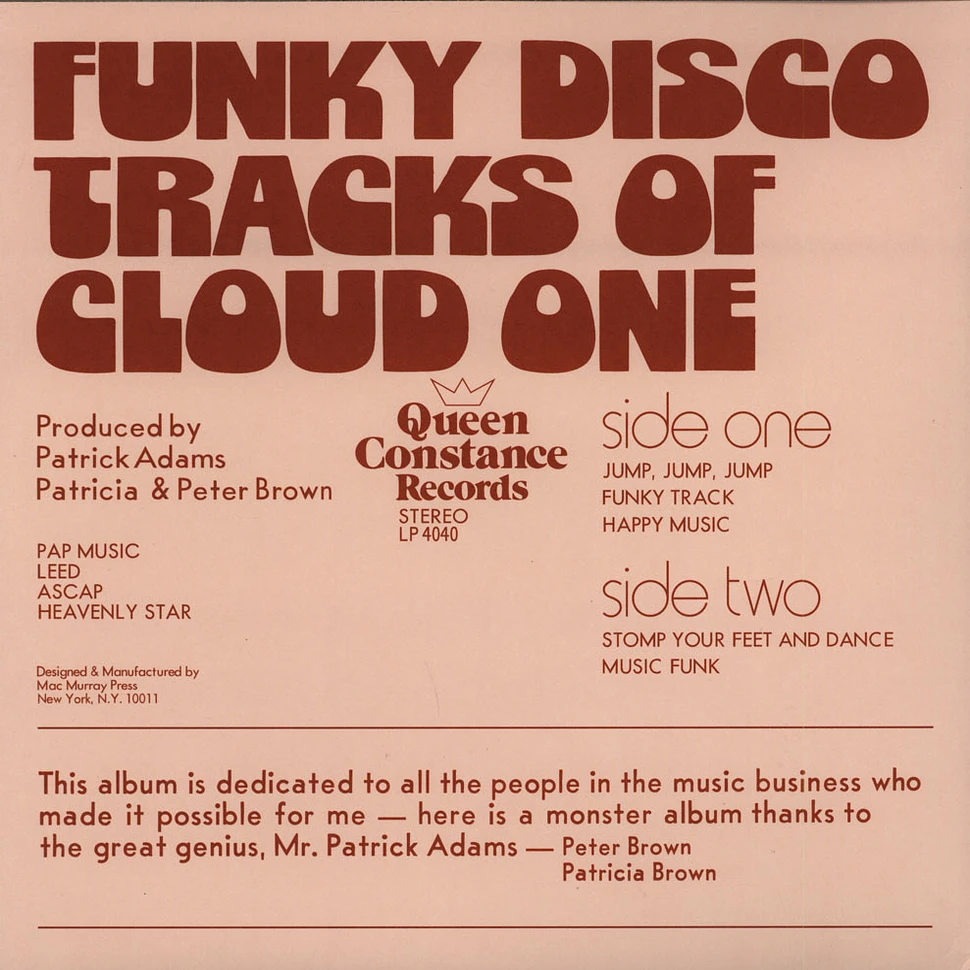 Cloud One - Funky Disco Tracks Of Cloud One