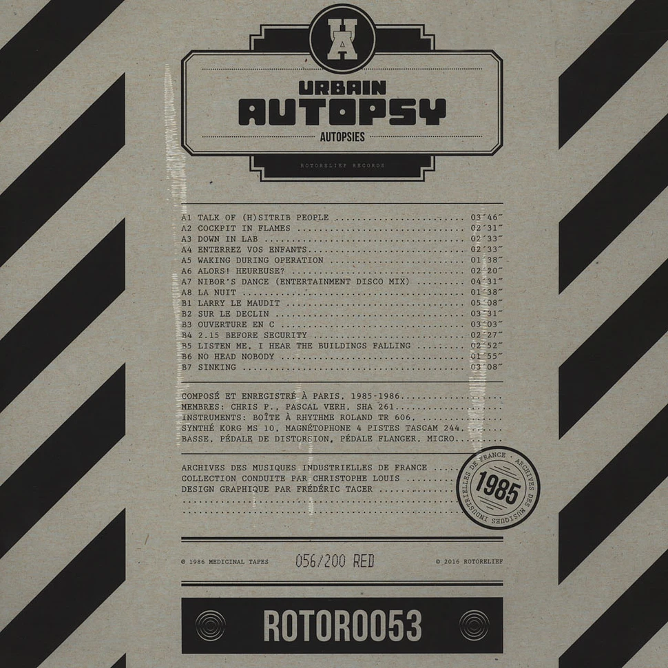 Urbain Autopsy - Autopsies Red Vinyl Edition