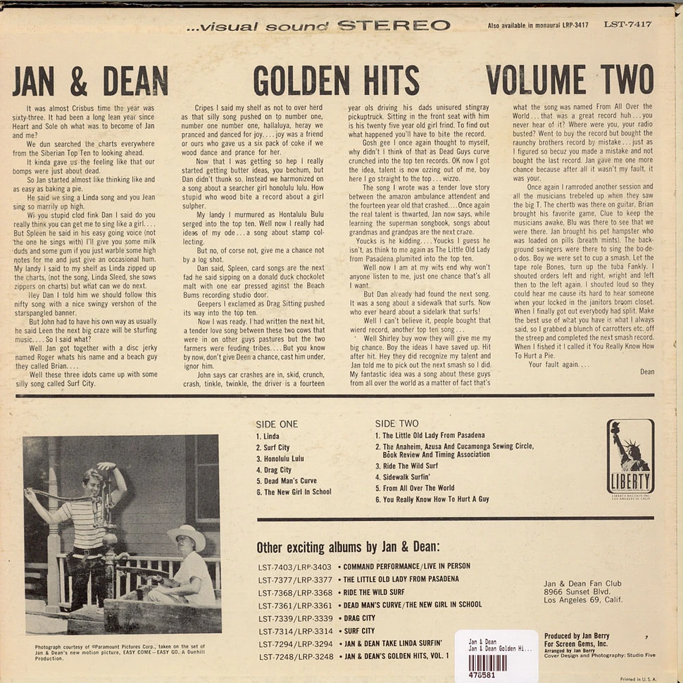 Jan & Dean - Jan & Dean Golden Hits Volume 2