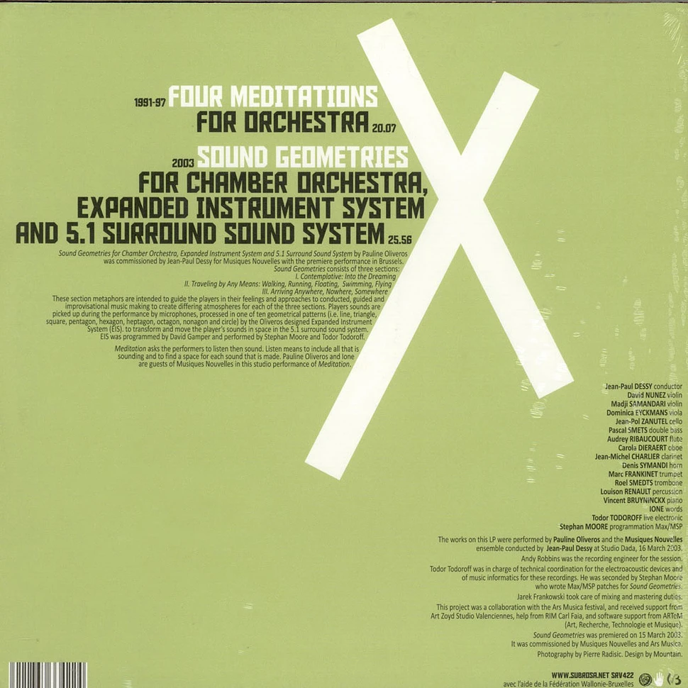 Pauline Oliveros & Musiques Nouvelles - Four Meditations / Sound Geometrics