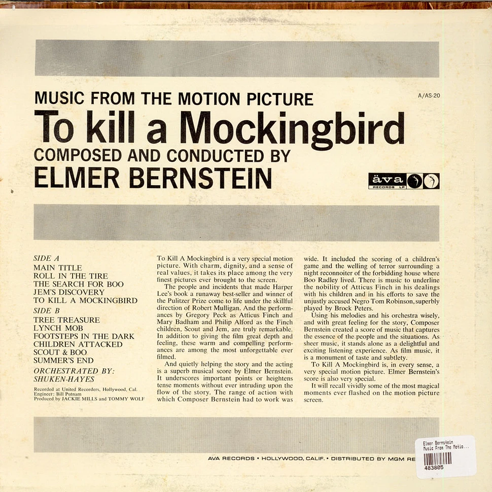 Elmer Bernstein - Music From The Motion Picture To Kill A Mockingbird