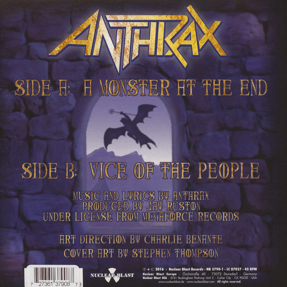 Anthrax - A Monster At The End Lilac Vinyl Edition