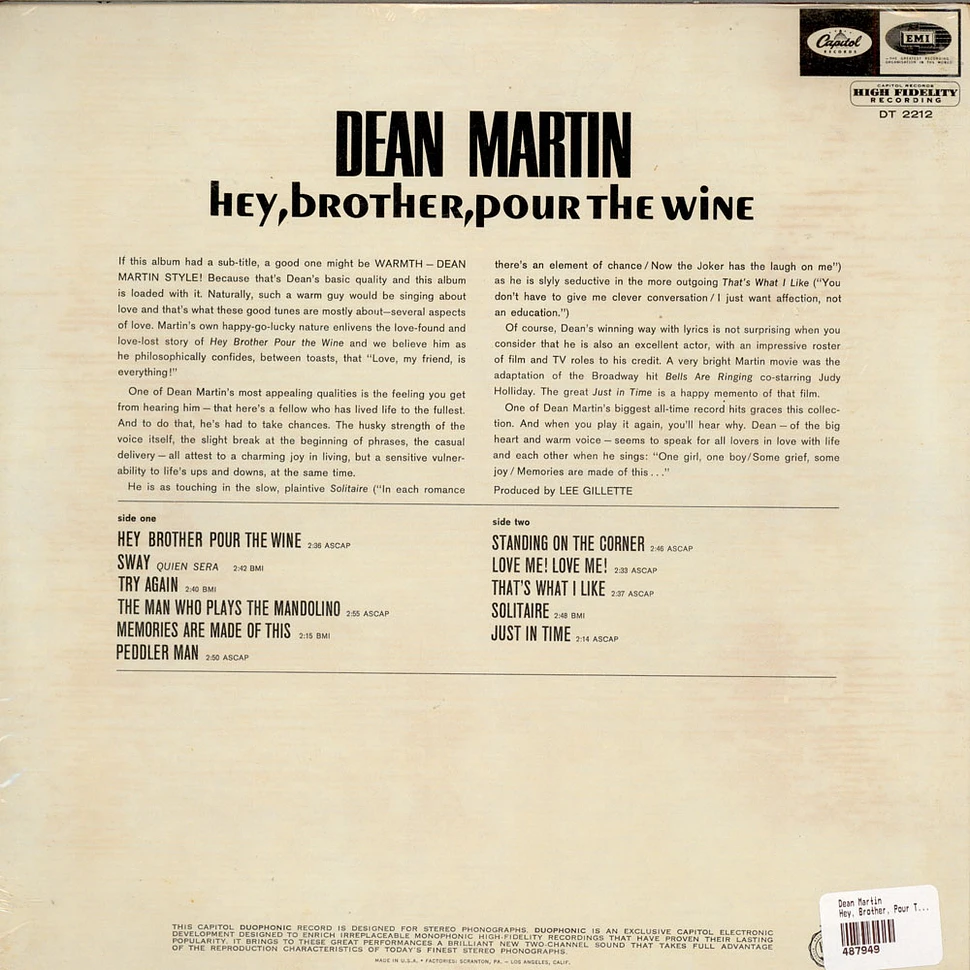 Dean Martin - Hey, Brother, Pour The Wine
