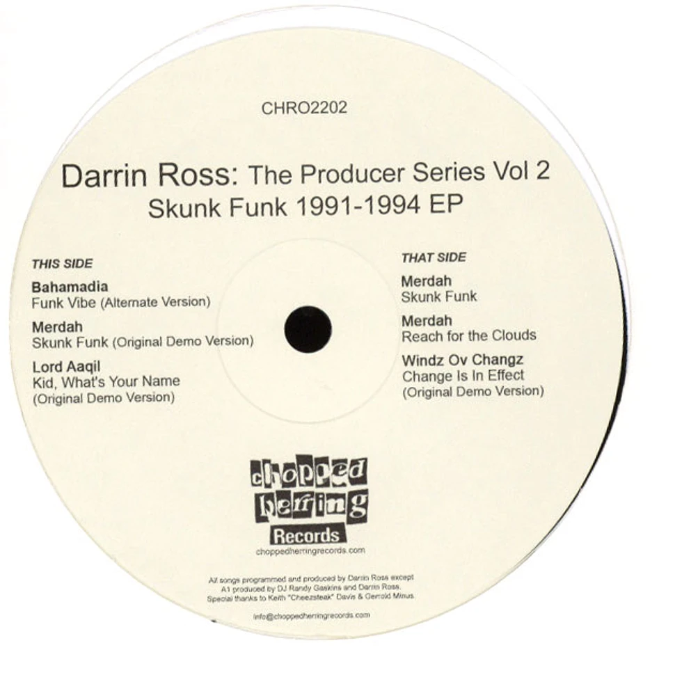 Darrin Ross (Lord Aagil) - Producer Series Volume 2 - Skunk Funk 1991-1994 EP