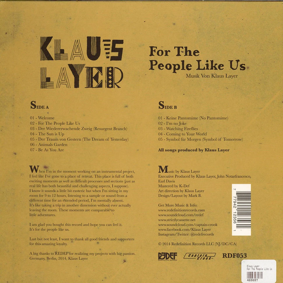 Klaus Layer - For The People Like Us
