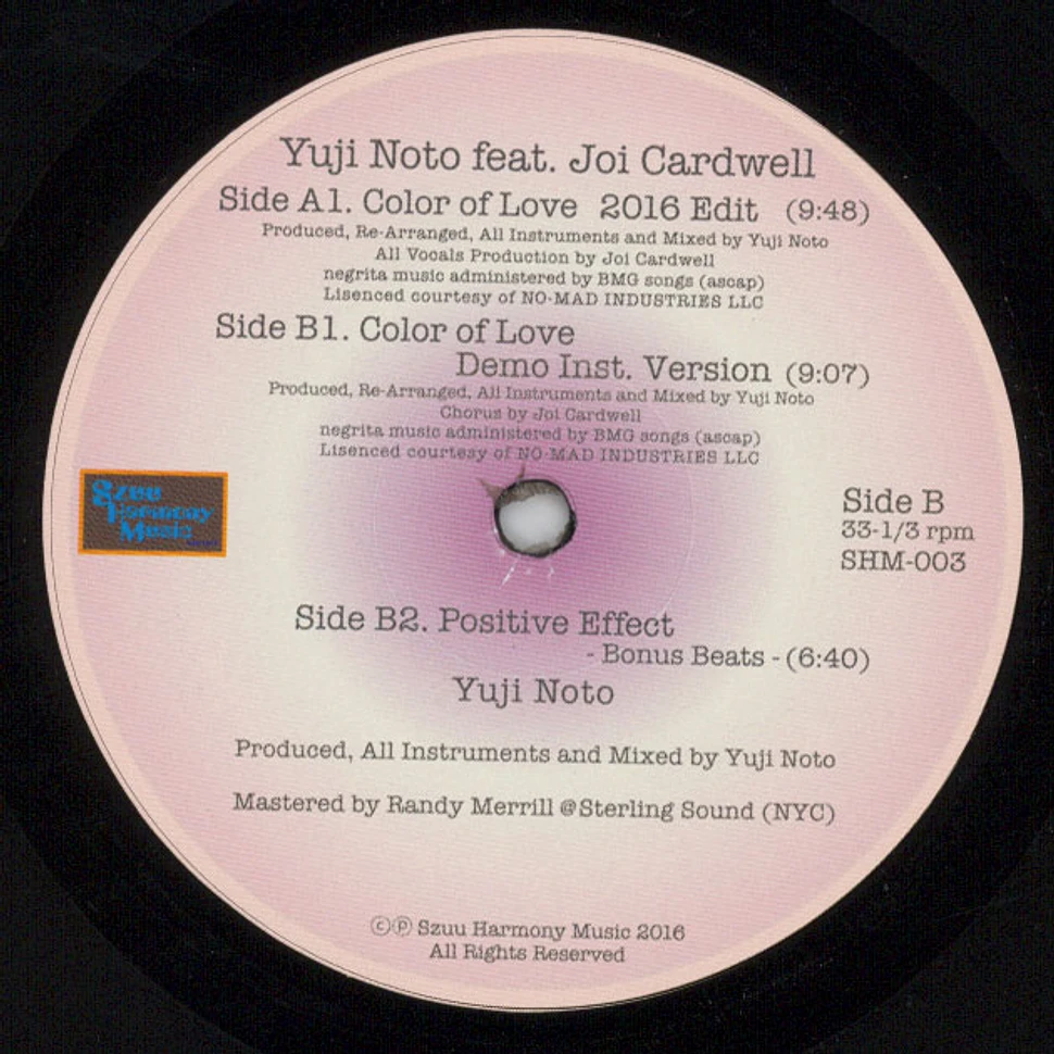 Yuji Noto - Color Of Love 2016 Edit EP