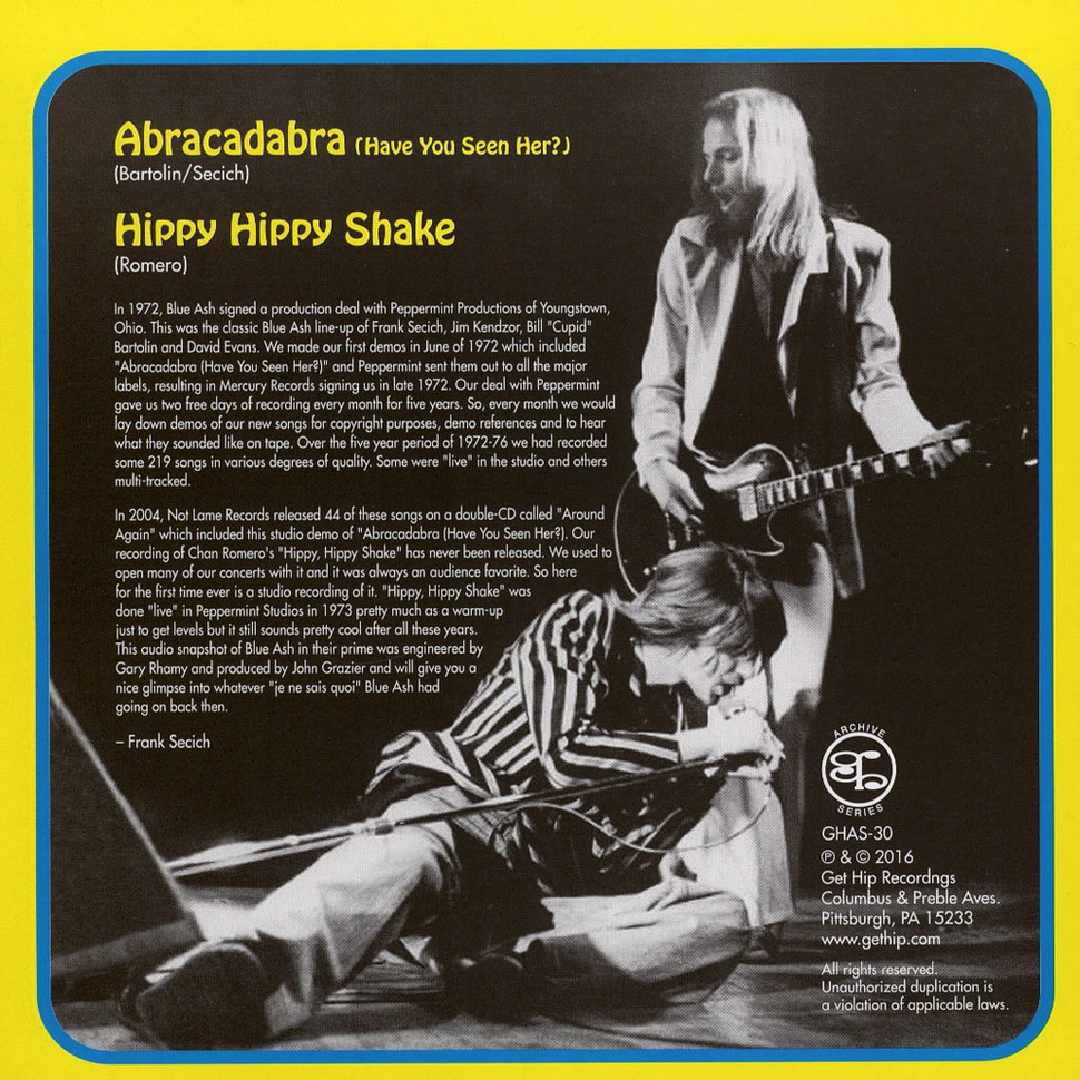 Blue Ash - Abracadabra (Have You Seen Her?) / Hippy Hippy