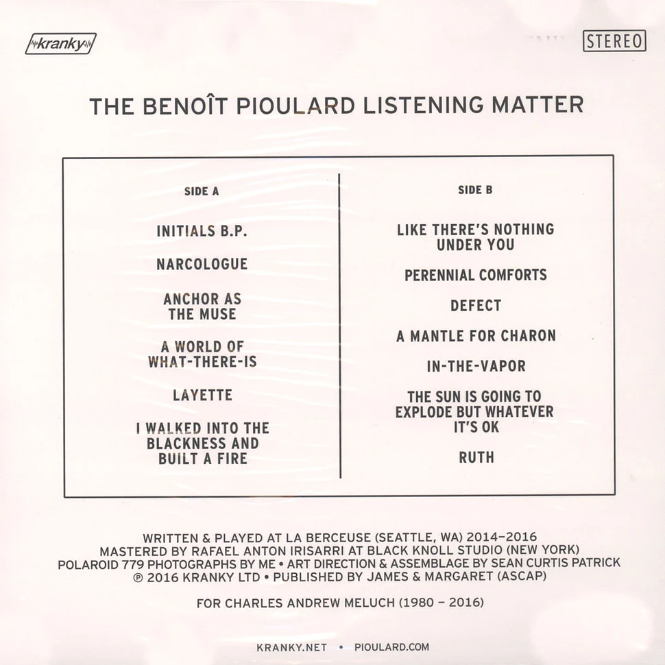 Benoit Pioulard - The Benoit Pioulard Listening Matter