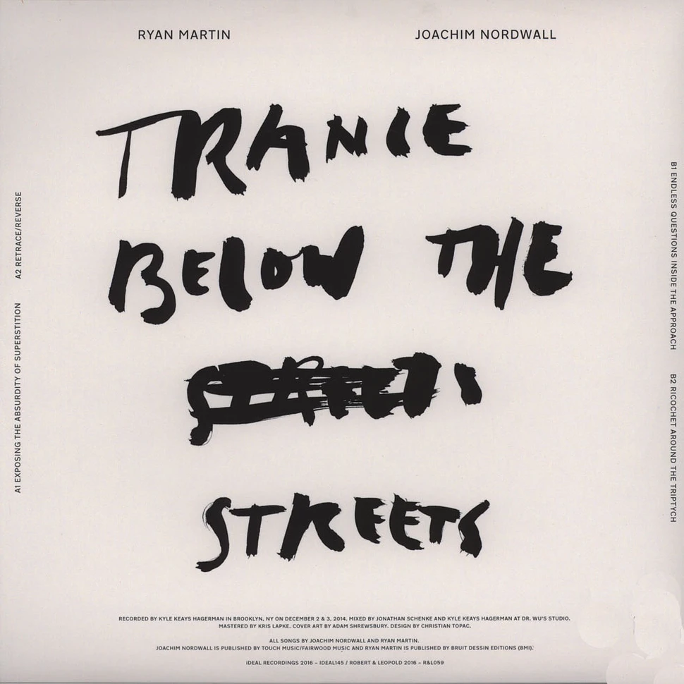Ryan Martin & Joachim Nordwall - Trance Below The Streets