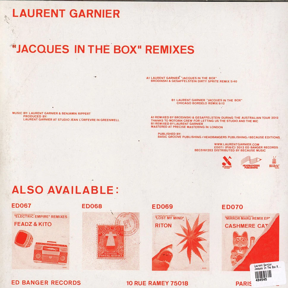 Laurent Garnier - Jacques In The Box Remixes