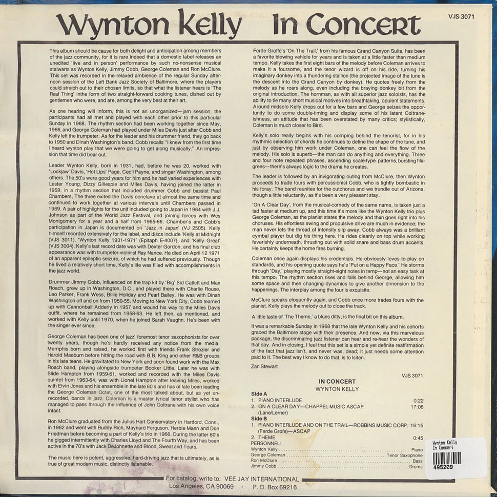 Wynton Kelly - In Concert