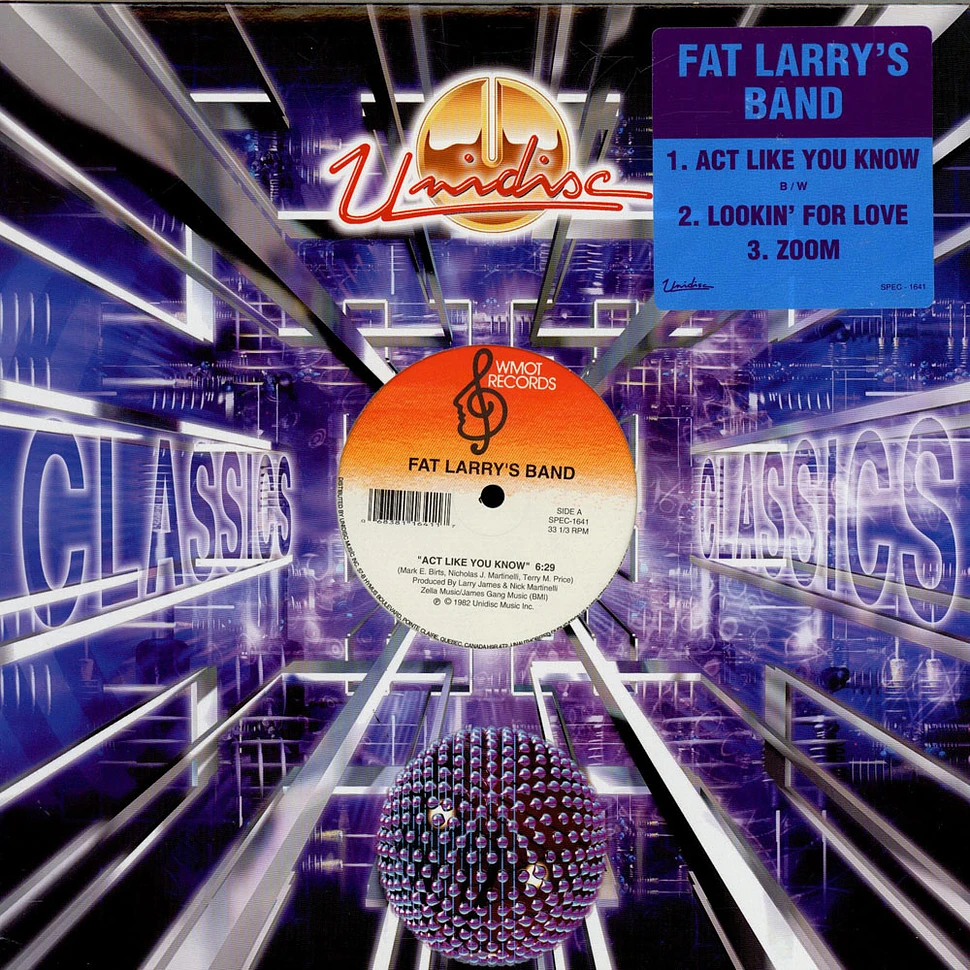 Fat Larry's Band - Act Like You Know / Lookin' For Love / Zoom