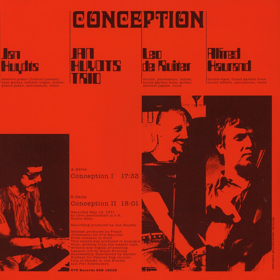 Jan Huydts Trio - Conception